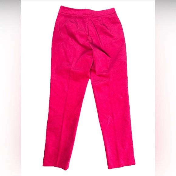 Talbots Women’s  Red Velvet Pleated Front Curvy Pants Side Zip Size 4 Career - Picture 2 of 11